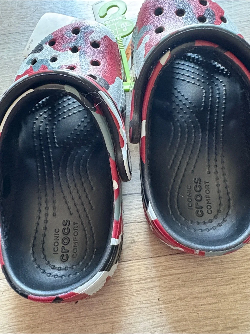 CROCS Kids Clog in Red, White, Black, Gray Camo